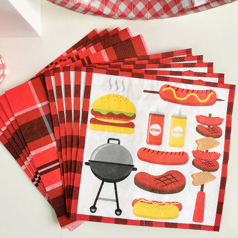 Burger BBQ Series Dinner Paper Napkin