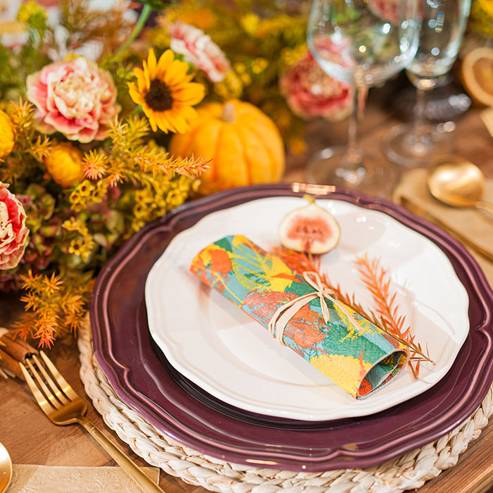 Dinner Party Paper Napkins  Colorful Autumn