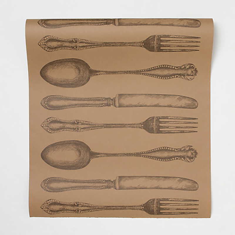 Disposable Printed Table Runner Cutlery
