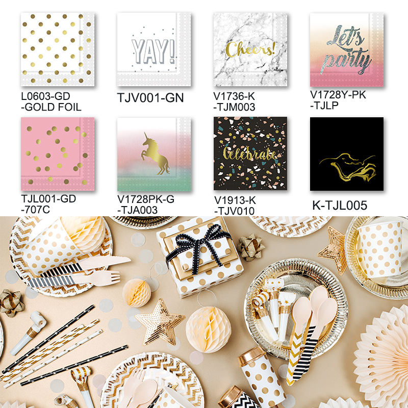 Assorted Gold Foil Party Decorations