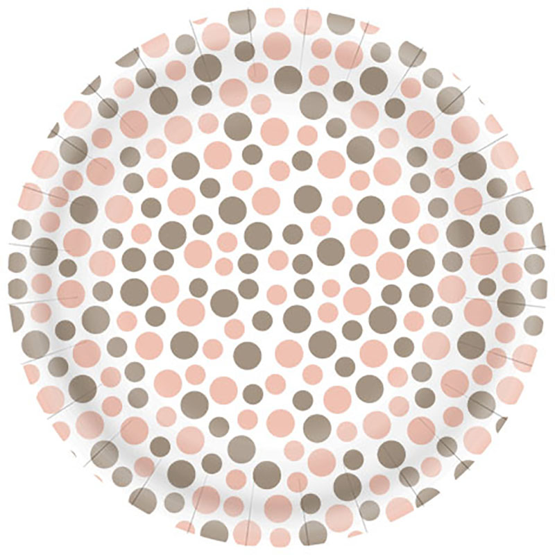 Paper Dinner Plate Polka Dot / Patterns