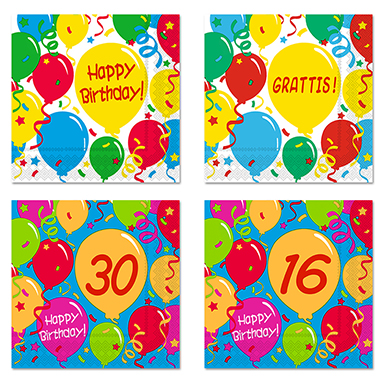 Customise Your Napkins Birthday Add the Numbers