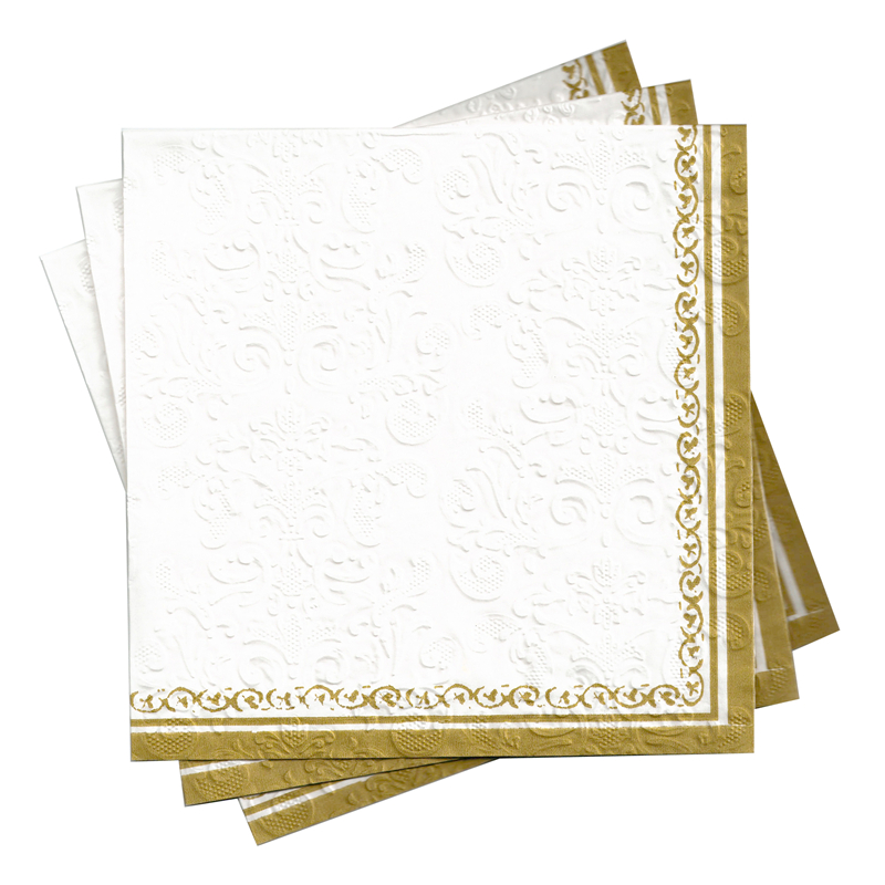 Gold Edge Paper Napkin for Wedding Party