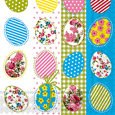 Printed napkin tissue with Easter designs
