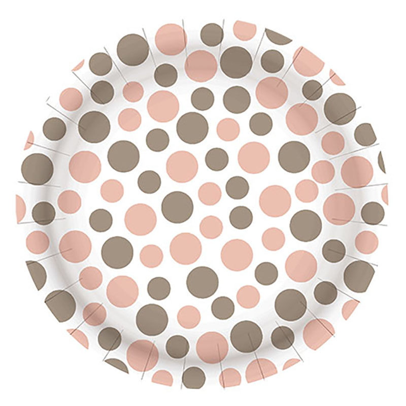 Paper Dessert Plate Polka Dots