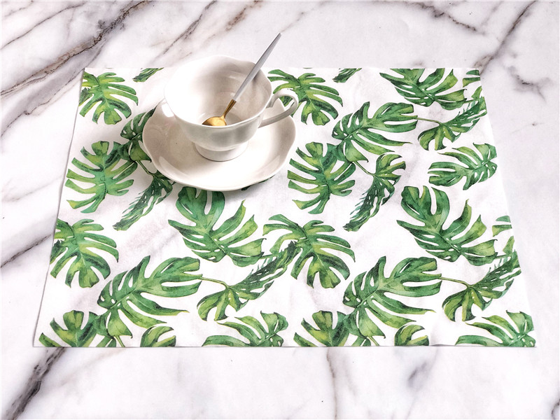 Printed Paper Placemat Philo Leaf