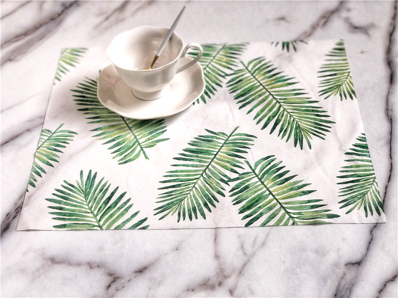 Printed Paper Placemat Palm Leaf
