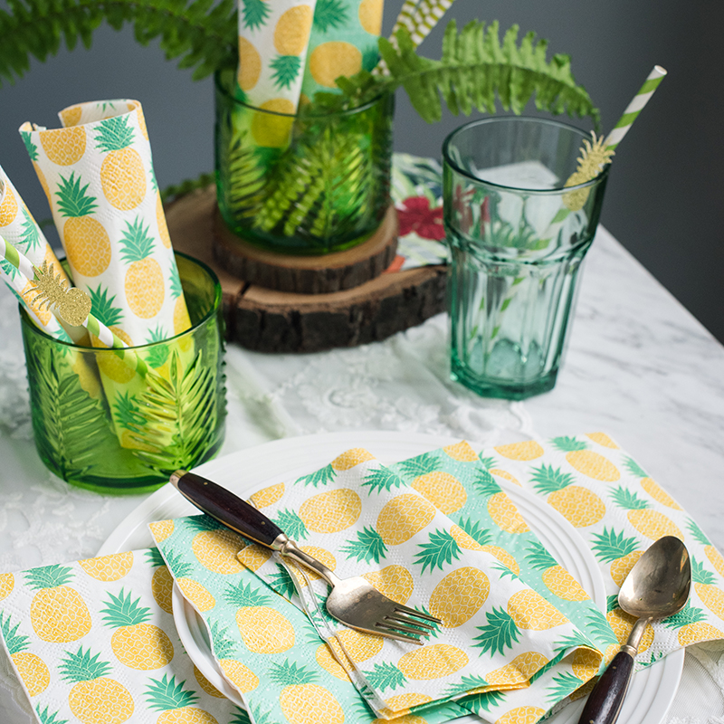 Fruit paper napkin summer paper napkin -Pineapple design