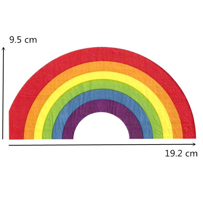 Shaped Napkin Rainbow