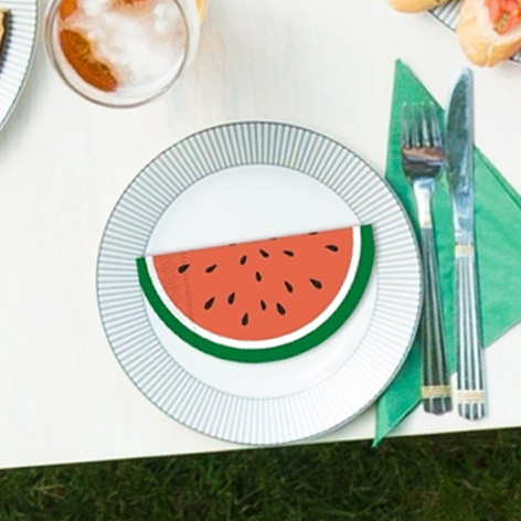 Shaped Summer Watermelon Party Napkins