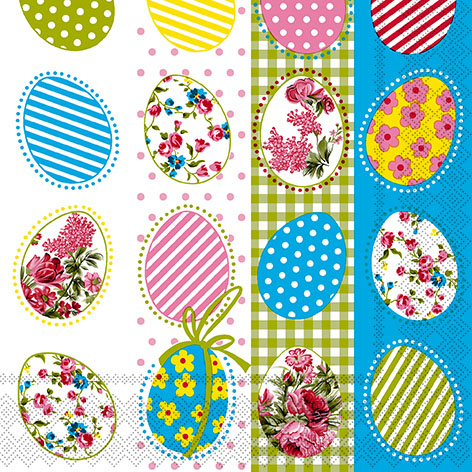 Printed napkin tissue with Easter designs